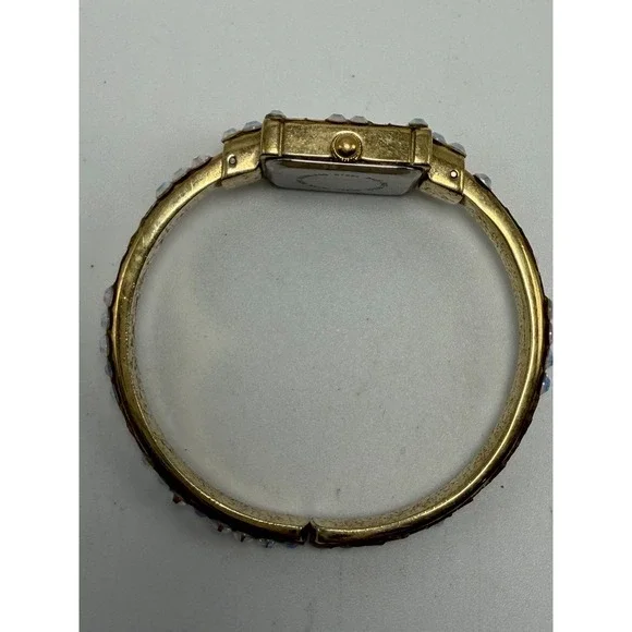 Missing Stones Kirks Folly Cuff Rhinestone Ladies Watch New Battery 19MM 6" - Picture 6 of 12